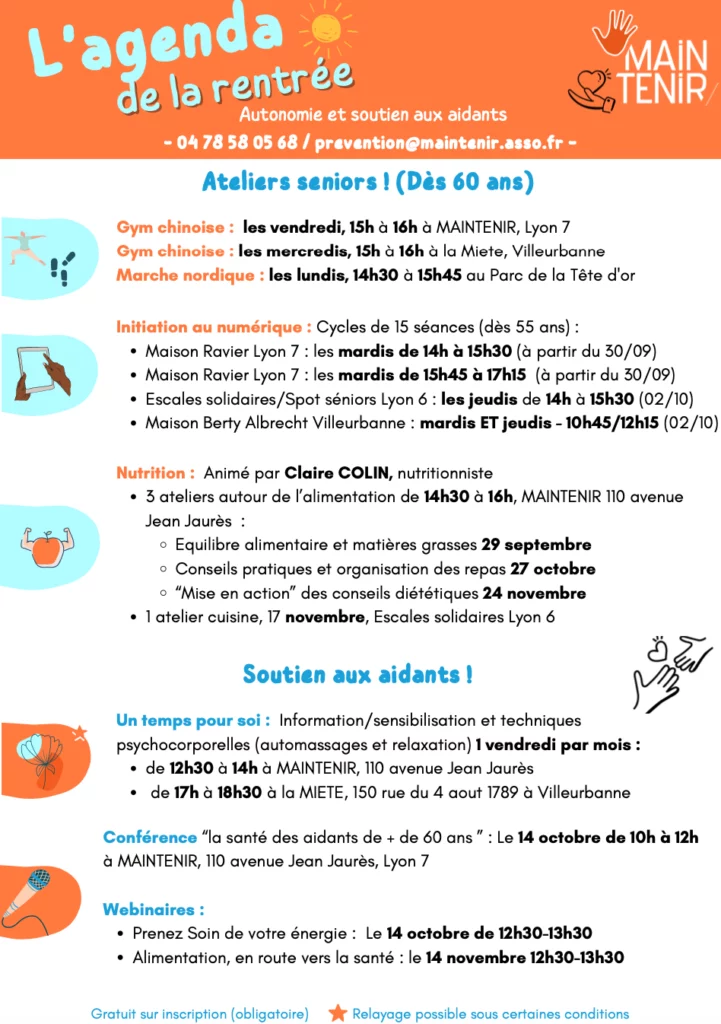 Soutien aux proches la rentrée 2025